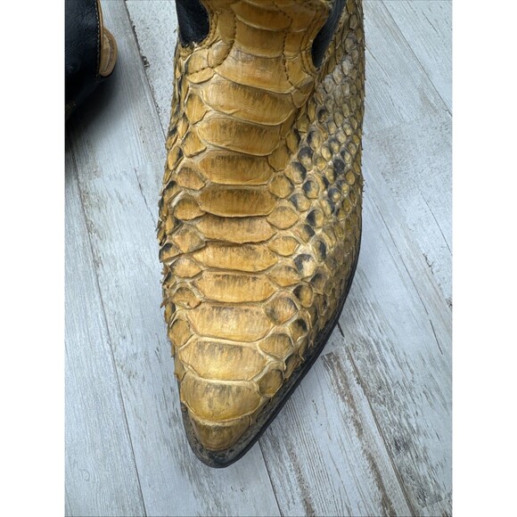 Los Altos Buttercup Python J-Toe Mens 7 EE Handmade Leather Exotic Cowboy Boots main image 6
